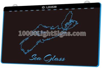 LD3539 Map of Nova Scotia Sea Glass