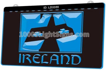 LD3355 Green Leaf Flag Of Ireland