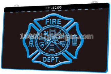 LS0355 Fire Dept Helmet Axe Ladder