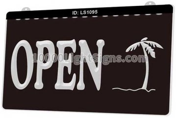 LS1095 Palm Tree Open Shop Bar Pub Beer