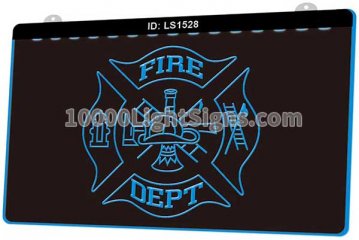LS1528 Fire Dept Helmet Axe Ladder