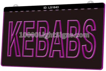 LS1643 Kebabs Cafe Enseigne Lumineuse