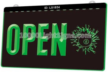 LS1854 Open 8 Balls Pool Billiard Room