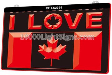 LS2364 Love Canadian Flag