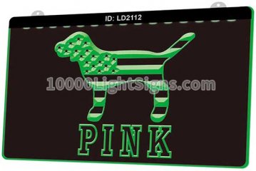 LD2112 Pink Flag Dog