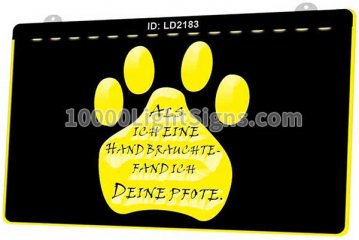 LD2183 Animal Paw Pet Als Ich Eine hand Brauehte Fand ich Deine Pfote