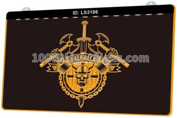 LS3186 Valhalla Viking Skull