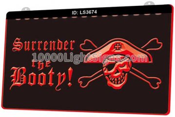LS3674 Surrender The Booty Skull