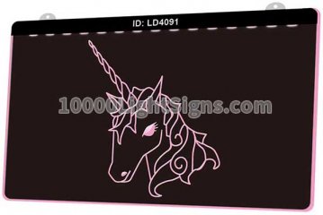 LD4091 Unicorn Horse Head