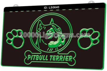 LS0640 Pitbull Terrier Dog Pet Shop