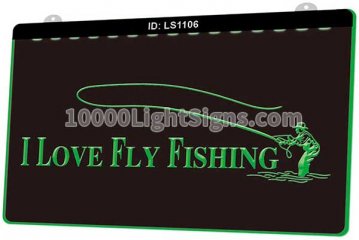 LS1106 I Love Fly Fishing Fish Shop