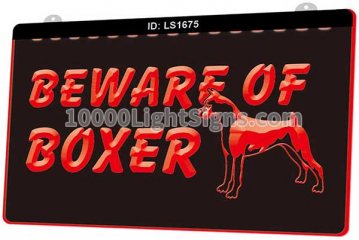 LS1675 Beware of Boxer Dog