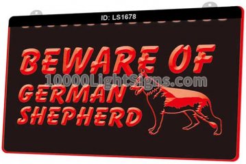 LS1678 Beware of German Shepherd Dog