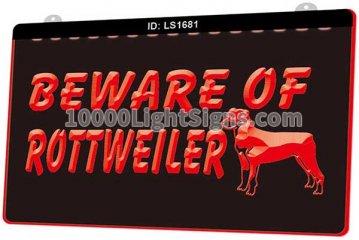 LS1681 Beware Of Rottweiler Dog Pet