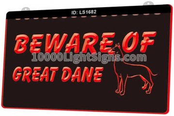 LS1682 Beware Of Great Dane Dog Shop Pet