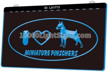 LS1773 I Love Miniature Pinscher Dog