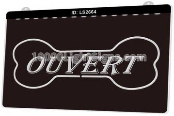 LS2664 Animal Pet Bone Ouvert