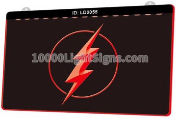 LD0055 Flash Superhero DC Comic Logo Hero Bolt Sew Iron
