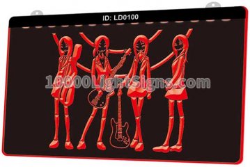 LD0100 Guitar Girls Wanted Rock n Roll Music