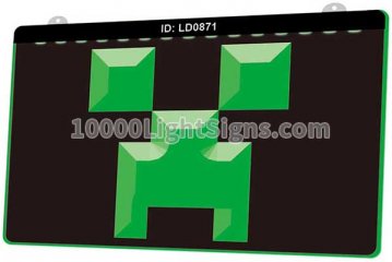 LD0871 Minecraft Creeper Face