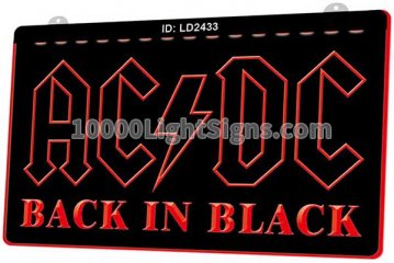 LD2433 AC DC Australian Rock Band Black In