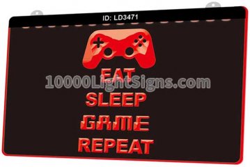 LD3471 Game Room Eat Sleep Repeat