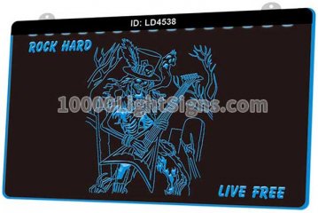 LD4538 Rock Guitarist Punk Ghost Live Free Rock Hard