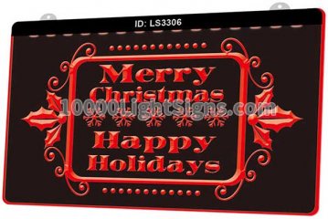 LS3306 Merry Christmas Happy Holidays