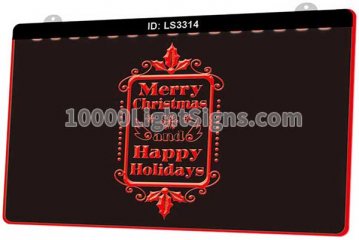 LS3314 Merry Christmas Happy Holidays