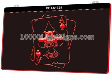 LS1728 Skull Ace Poker Game Room