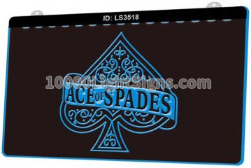 LS3518 Casino Poker Game Room Ace Of Spades