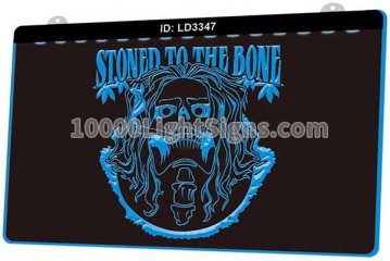 LD3347 Stoned To THe Bone SKull Smoke