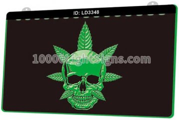 LD3348 Skull Smoke Cannabis