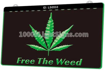 LS0533 Free The Weed Smoke Cannabis