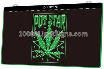 LS2576 Pot Star Smoke Cannabis Marijuana Narcotic