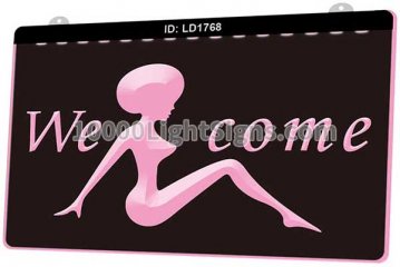 LD1768 Sexy Nude Girl Adult Store Welcome