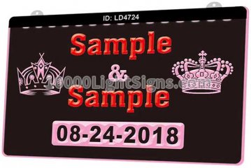 LS4724 Name Personalized Custom Love Marry Happily