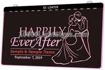 LS4725 Name Personalized Custom Love Marry Happily