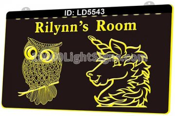 LD5543 Owl Unicorn Animal