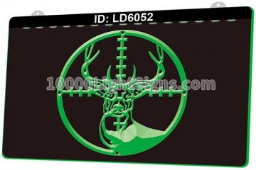 LD6052 Deer in Scope Site Moose Hunting