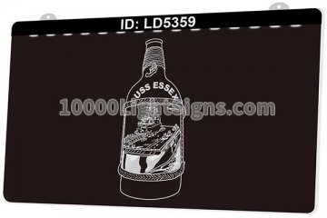 LD5359 Set of Drawing Bottle Whiskey and Scotch Uss Essex