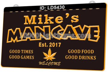 LD5430 Bar Mike's Man Cave Good Time Games Food Drinks