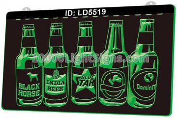 LD5519 Black Horse India Beer Blue Star Bar