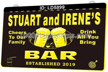 LD5899 Cheers To Our Family Drink All You Bring Bar