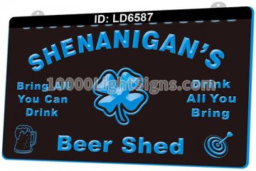 LD6587 Name Personalized Custom Irish Beer Shed Bar