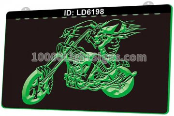 LD6198 Motorcycle Vehicle Skull