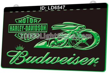 LD6547 Harley Davidson Motor Cycles Budweiser