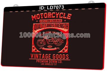 LD7073 Motorcycle Custom Garage Vintage Goods