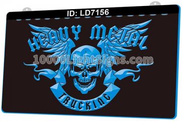 LD7156 Heavy Metal Trucking Skull