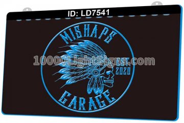 LD7541 Indian Chief Skull Mishaps Garage
